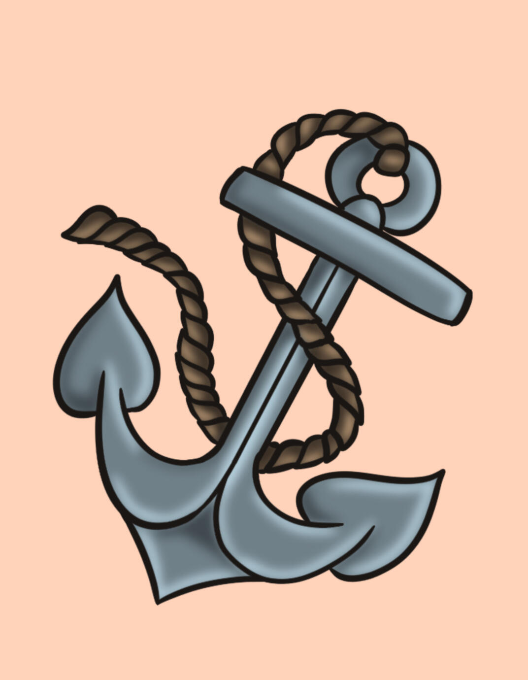 tattoo style anchor
